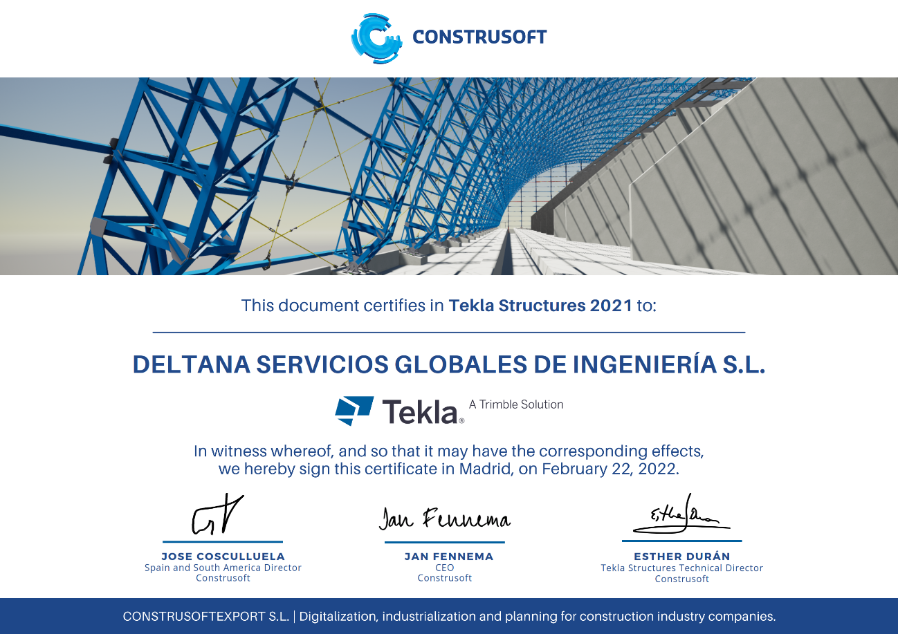 Certificacion TEKLA